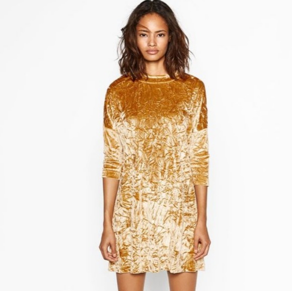 zara gold dress 2018
